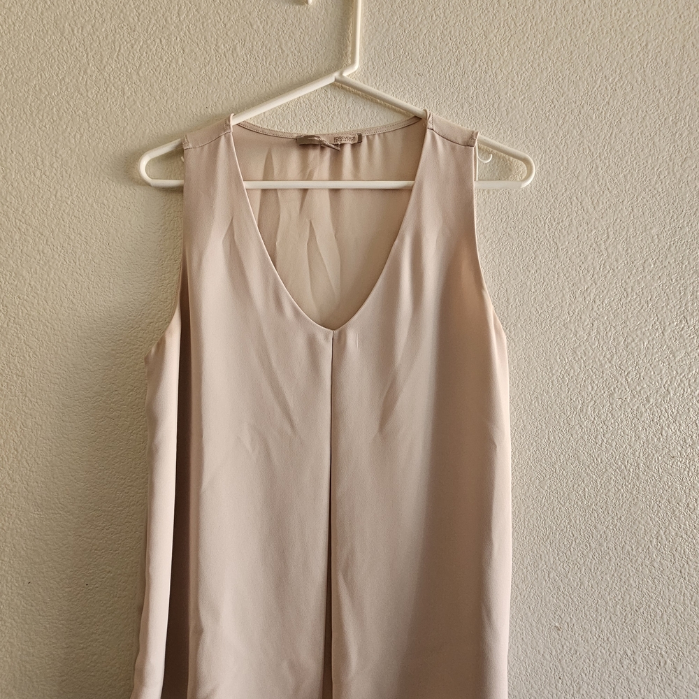 Forever 21 Cream Sleeveless Blouse